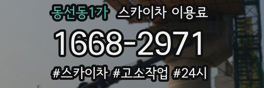 동선동1가 스카이차 이용료