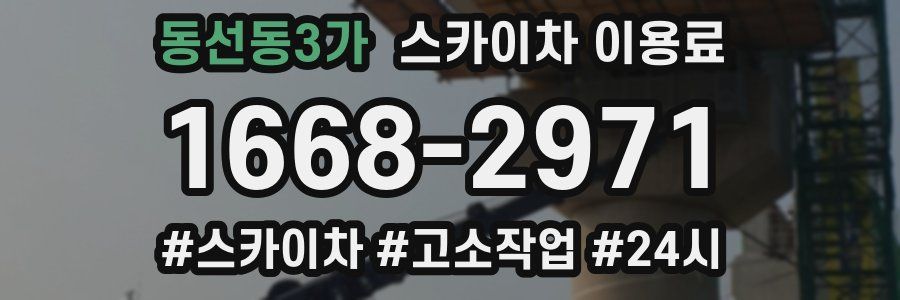 동선동3가 스카이차 이용료