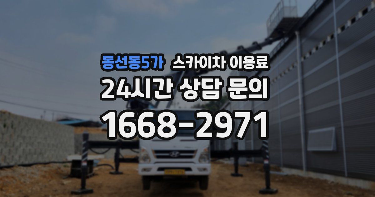 동선동5가 스카이차 이용료