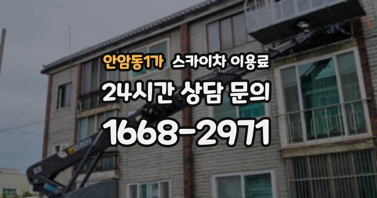 안암동1가 스카이차 이용료