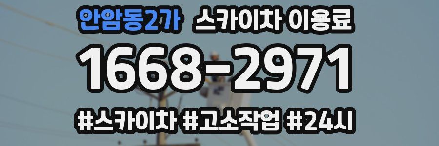 안암동2가 스카이차 이용료