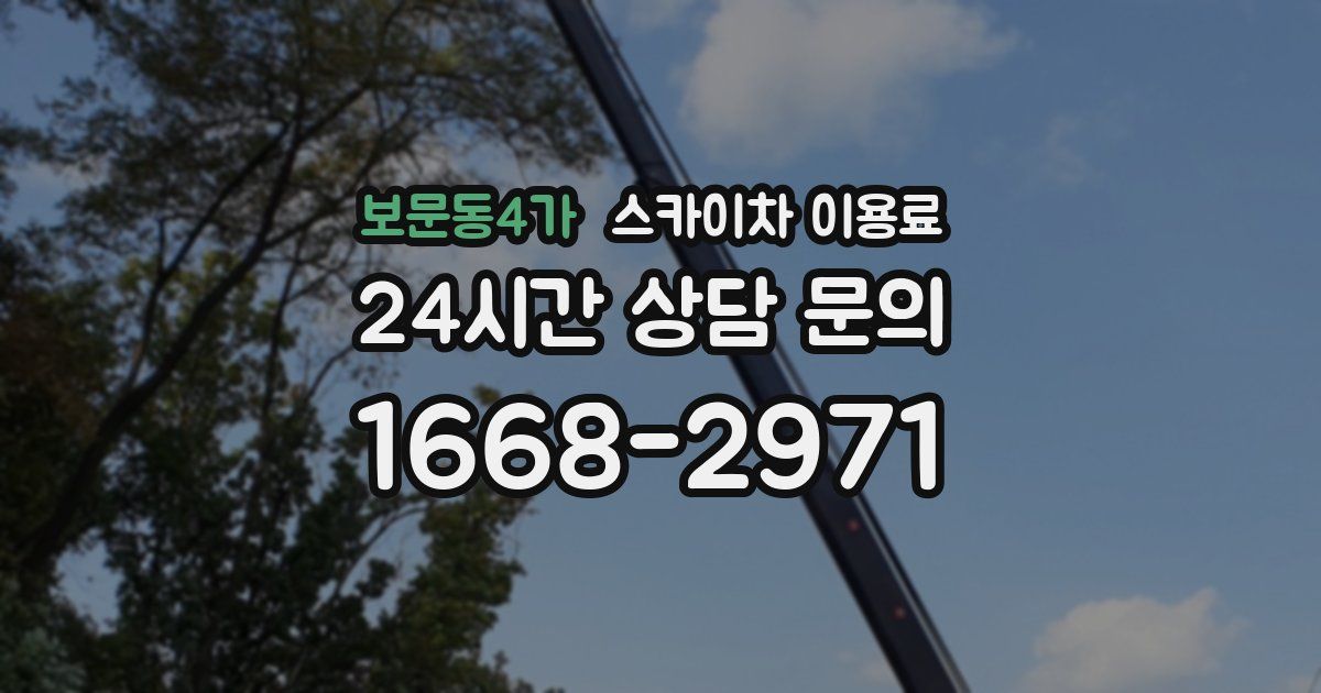 보문동4가 스카이차 이용료