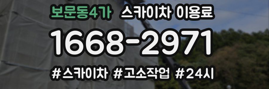 보문동4가 스카이차 이용료