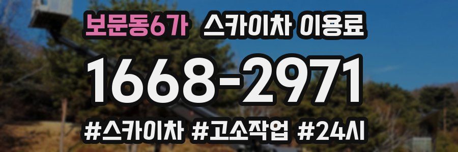 보문동6가 스카이차 이용료