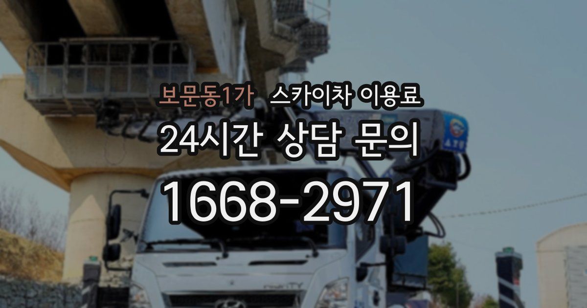 보문동1가 스카이차 이용료