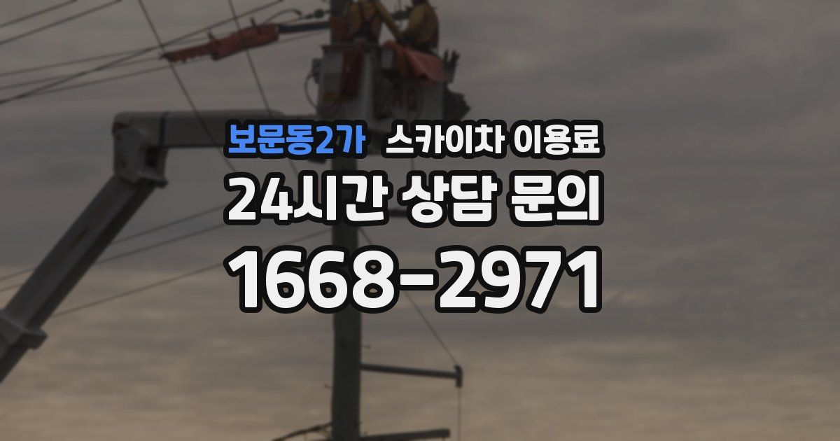 보문동2가 스카이차 이용료