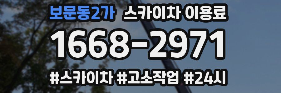 보문동2가 스카이차 이용료