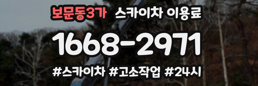 보문동3가 스카이차 이용료