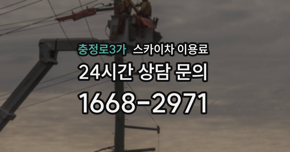 충정로3가 스카이차 이용료