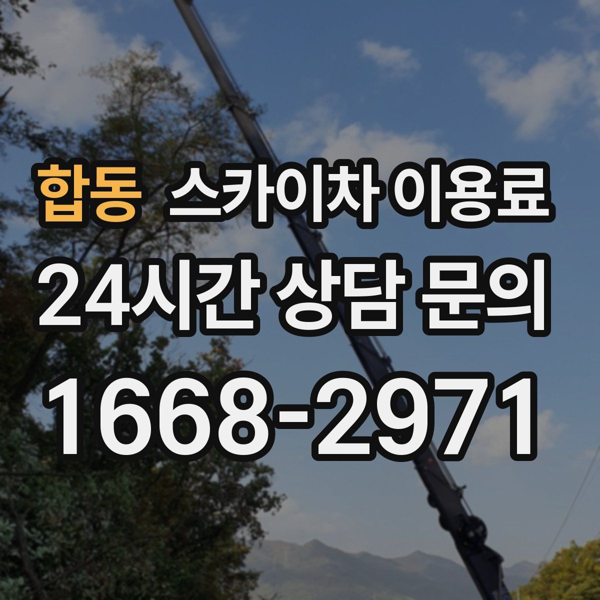 합동 스카이차 이용료