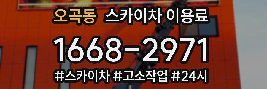 오곡동 스카이차 이용료