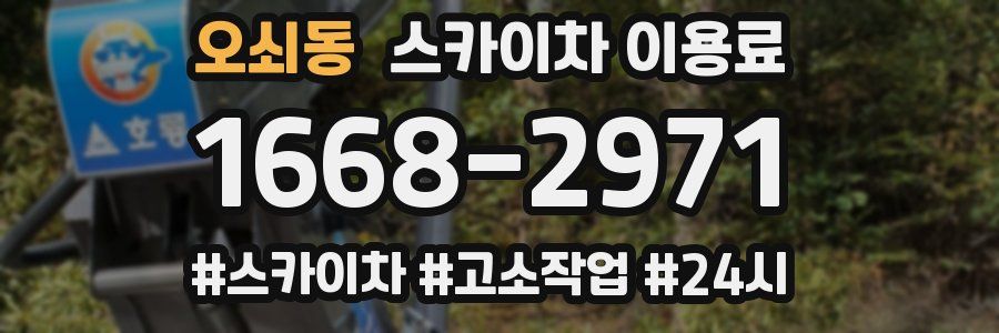 오쇠동 스카이차 이용료