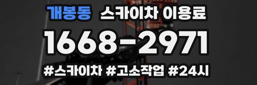 개봉동 스카이차 이용료