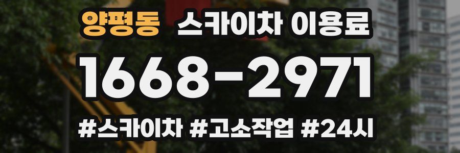 양평동 스카이차 이용료