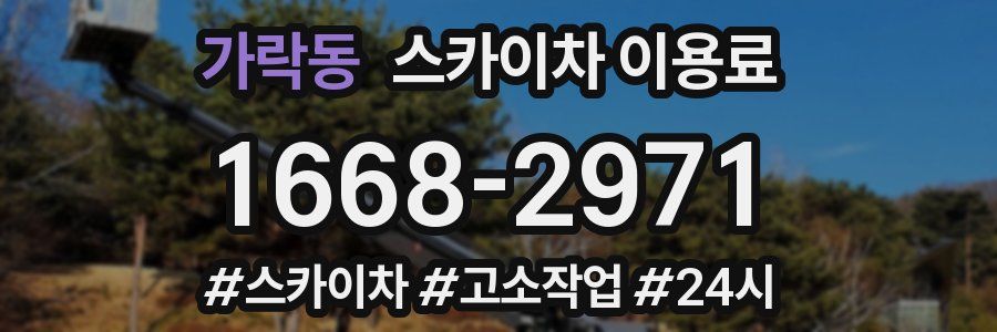 가락동 스카이차 이용료