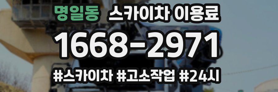 명일동 스카이차 이용료