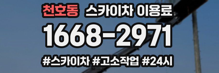 천호동 스카이차 이용료