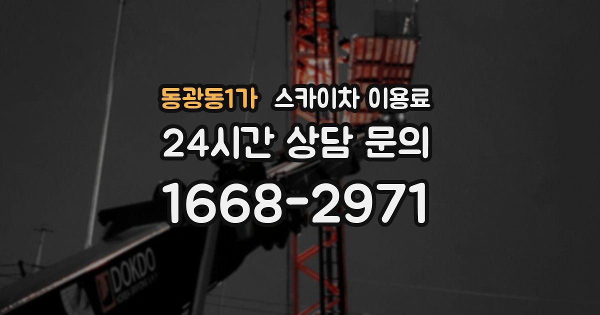 동광동1가 스카이차 이용료