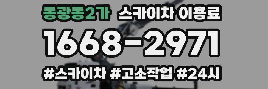 동광동2가 스카이차 이용료