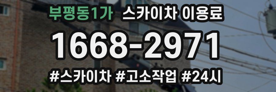 부평동1가 스카이차 이용료