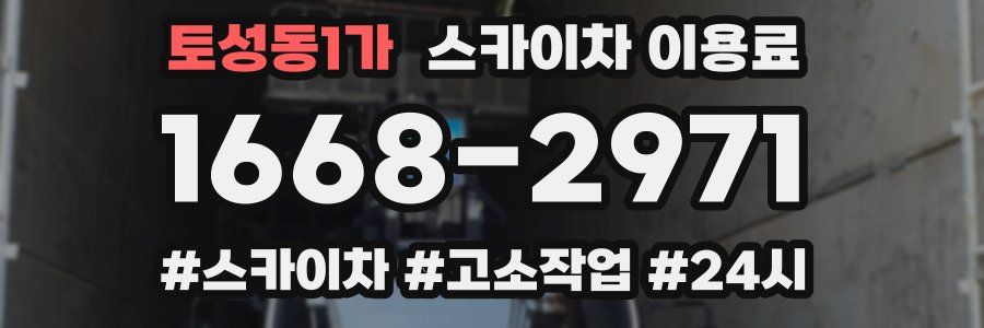 토성동1가 스카이차 이용료