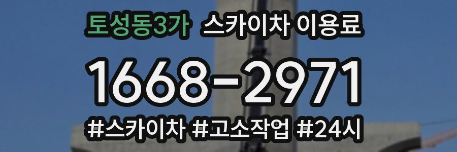 토성동3가 스카이차 이용료