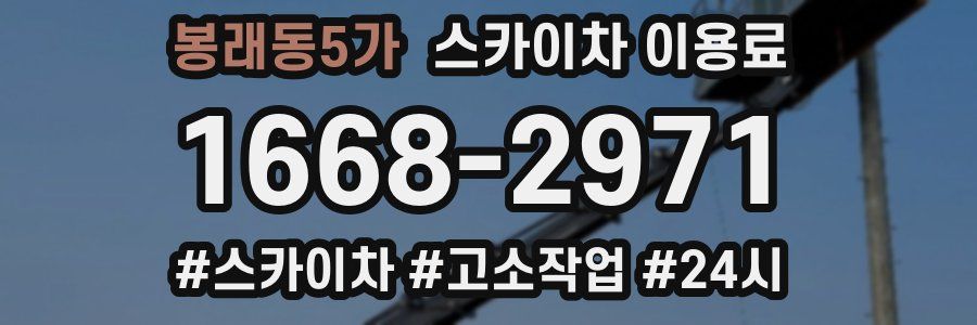 봉래동5가 스카이차 이용료