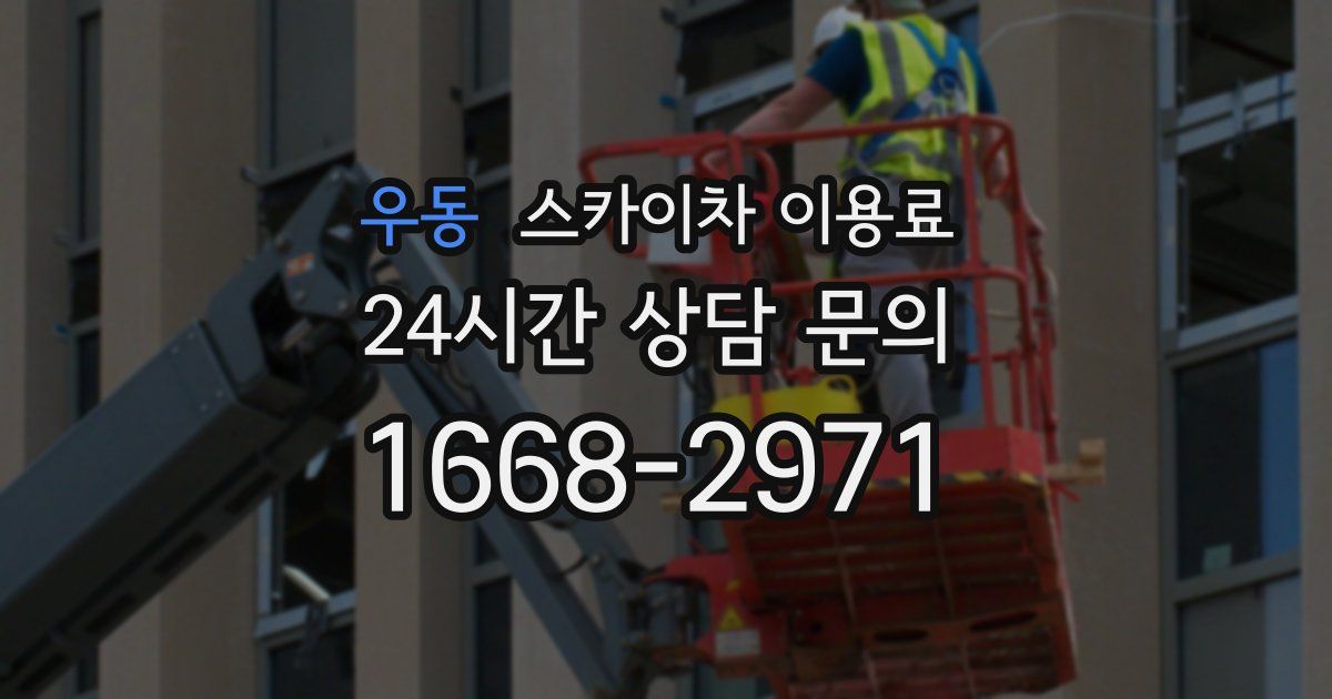 우동 스카이차 이용료