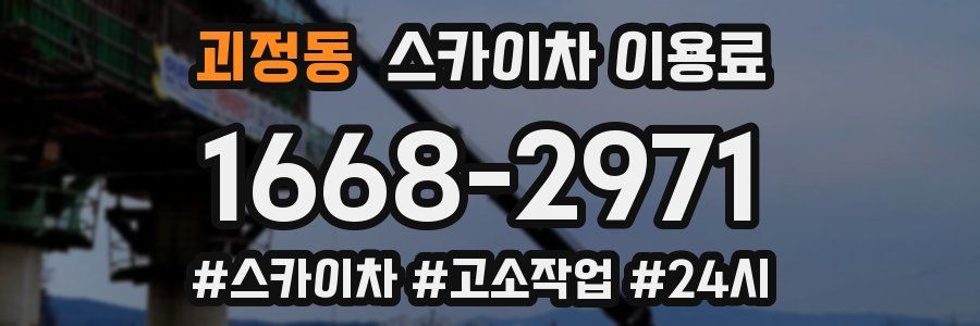 괴정동 스카이차 이용료