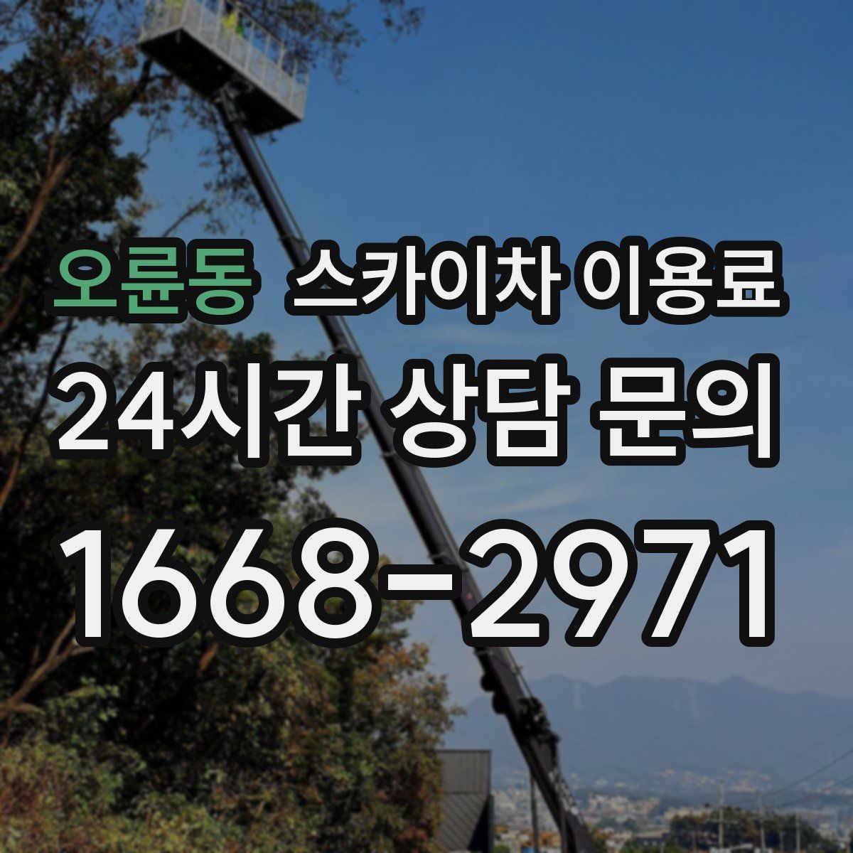 오륜동 스카이차 이용료