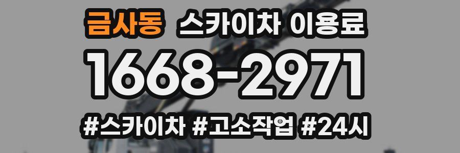 금사동 스카이차 이용료