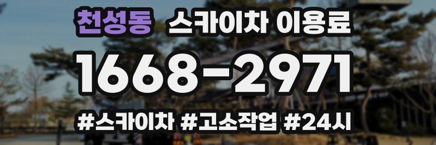 천성동 스카이차 이용료