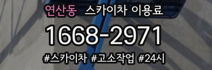 연산동 스카이차 이용료