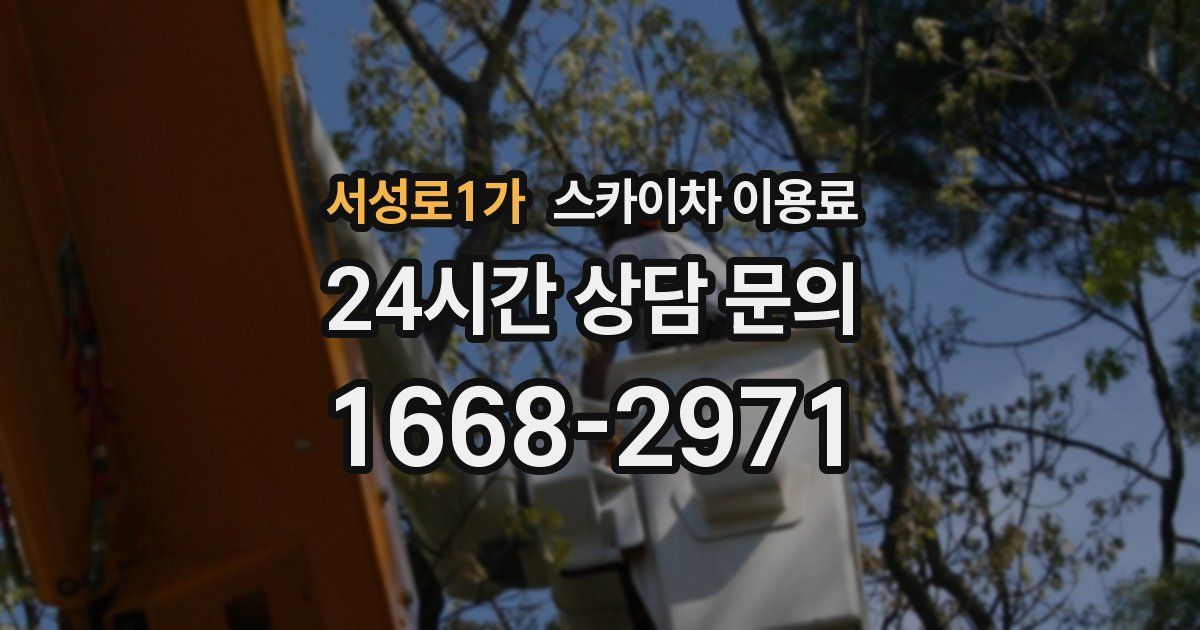 서성로1가 스카이차 이용료