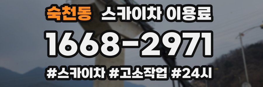 숙천동 스카이차 이용료