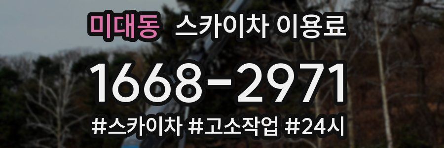 미대동 스카이차 이용료