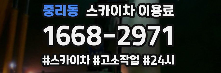 중리동 스카이차 이용료