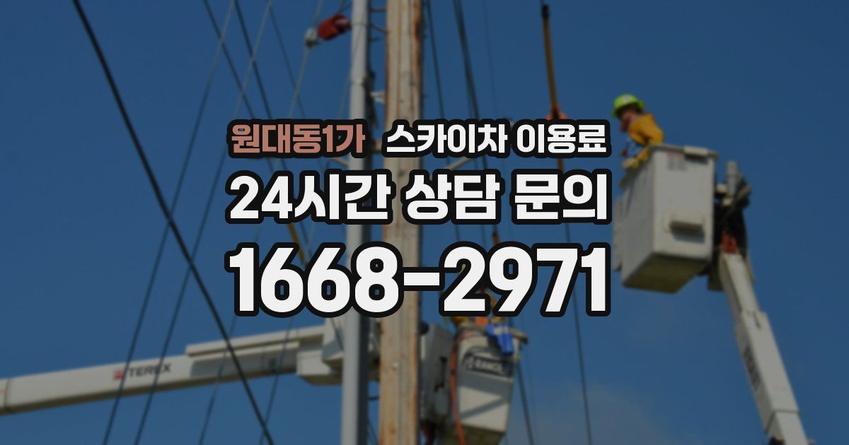 원대동1가 스카이차 이용료