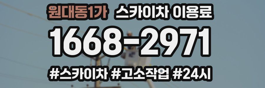원대동1가 스카이차 이용료