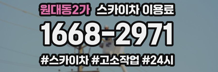 원대동2가 스카이차 이용료