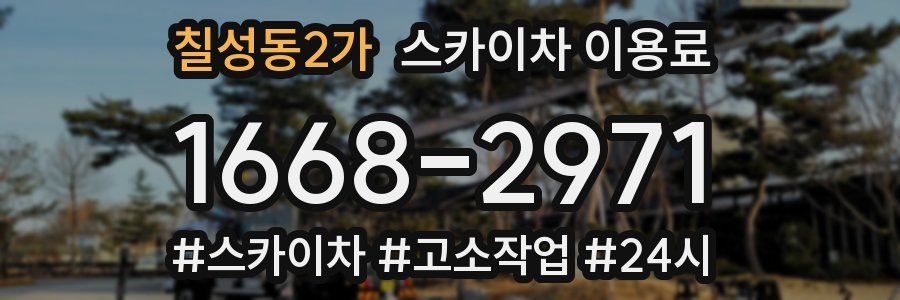 칠성동2가 스카이차 이용료