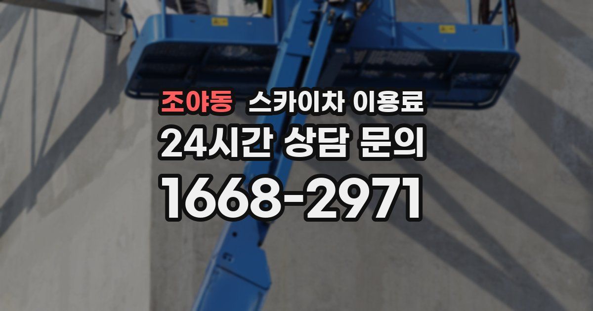 조야동 스카이차 이용료