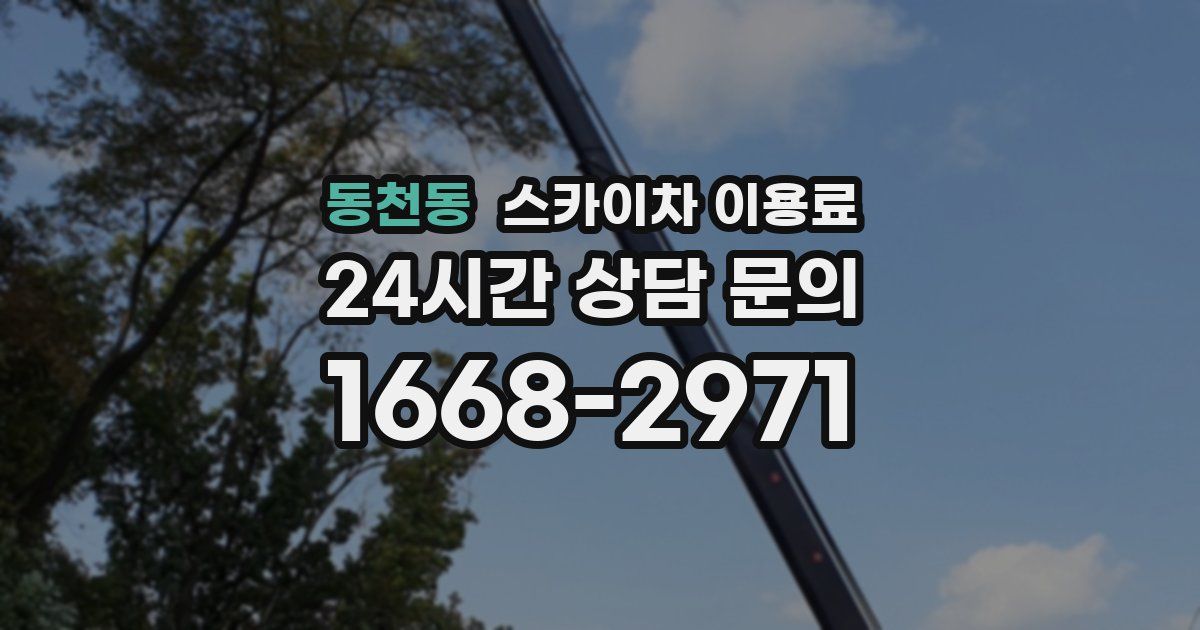 동천동 스카이차 이용료