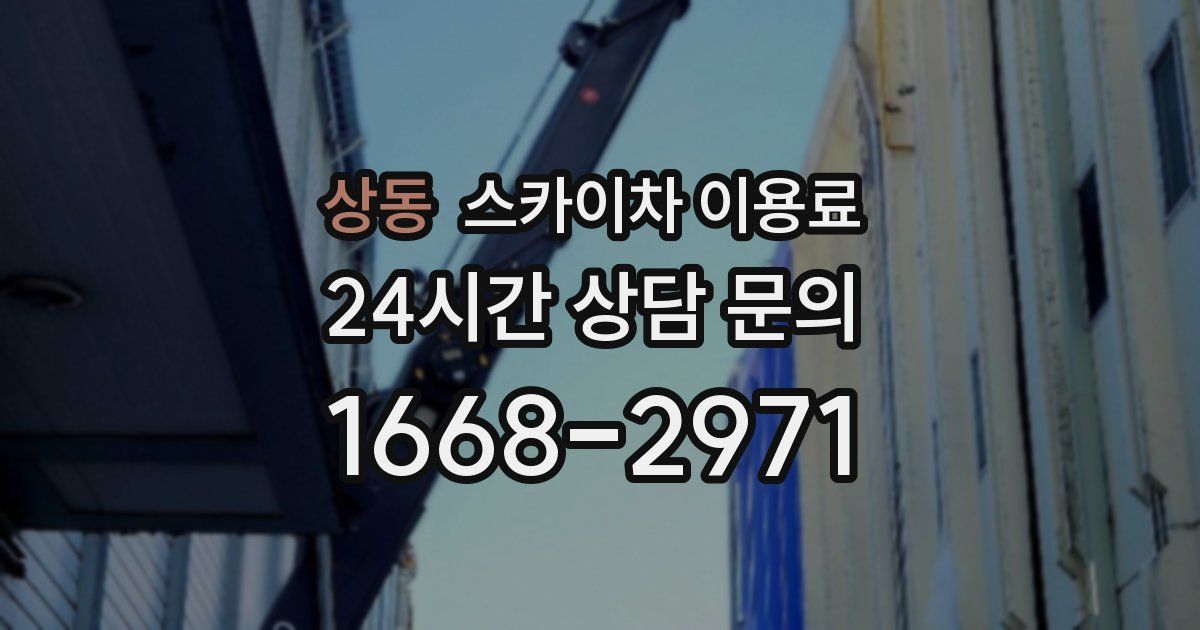 상동 스카이차 이용료