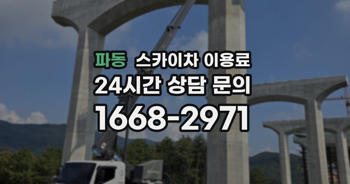 파동 스카이차 이용료