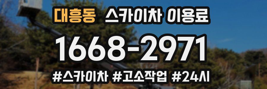 대흥동 스카이차 이용료