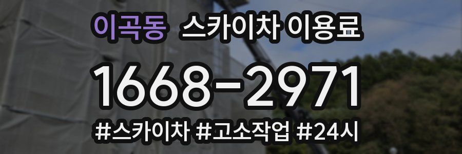 이곡동 스카이차 이용료