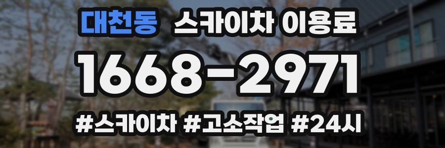 대천동 스카이차 이용료