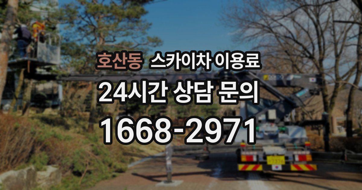호산동 스카이차 이용료