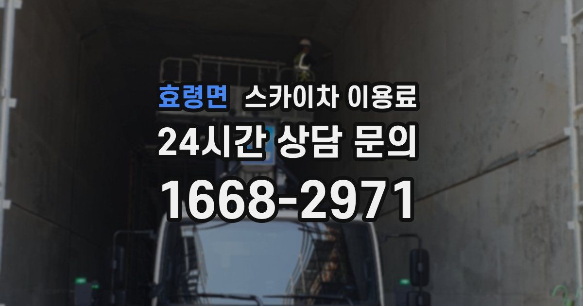 효령면 스카이차 이용료